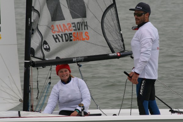 Olympic sailor Luke Patience, and Mary Henderson take overnight lead – photo Sue Pelling