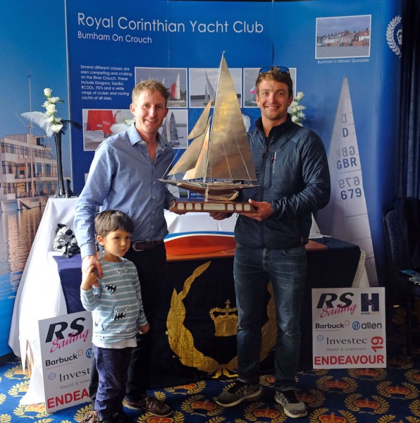 Ben Saxton and Toby Lewis collect the Endeavour Trophy for the fifth time in a row – photo Roger Mant