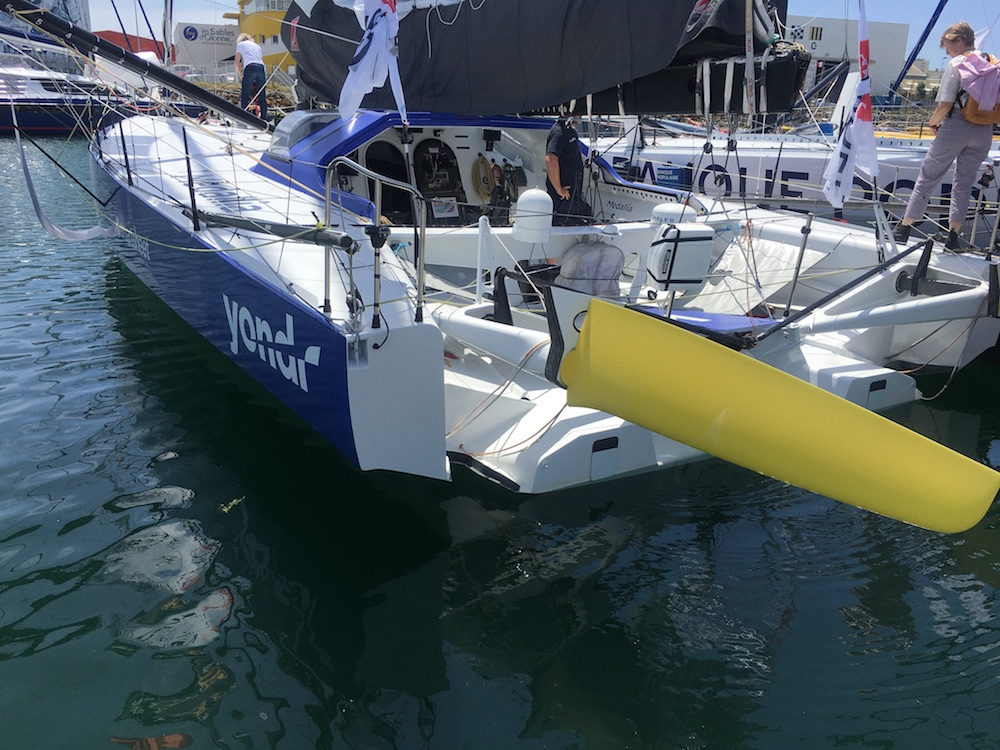 2.The beamy transom and open cockpit – photo Sue Pelling