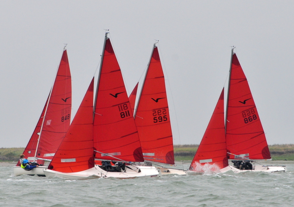 The Squib fleet is another firm Burnham Week favourite – photo Alan Hana