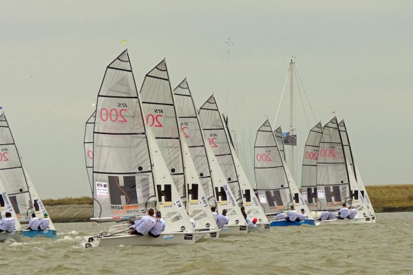 Startline action on a flooding tide – photo Roger Mant