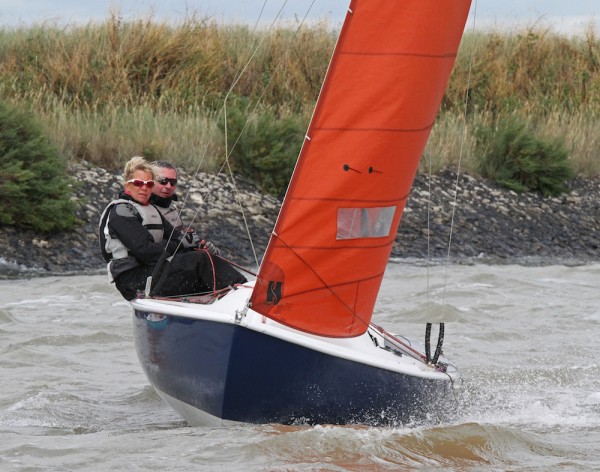 Star performance from Squib sailors Malcolm and Jackie Hutchings on Lady Penelope – photo Roger Mant