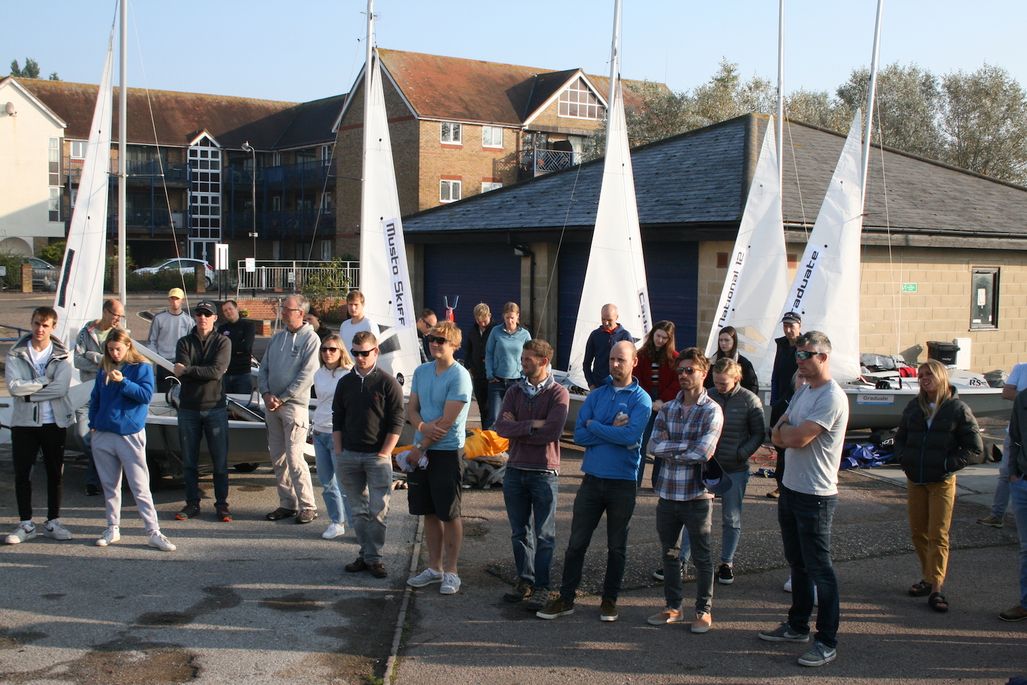 Pre race briefing in glorious  Autumnal sunshine – photo  Sue Pelling