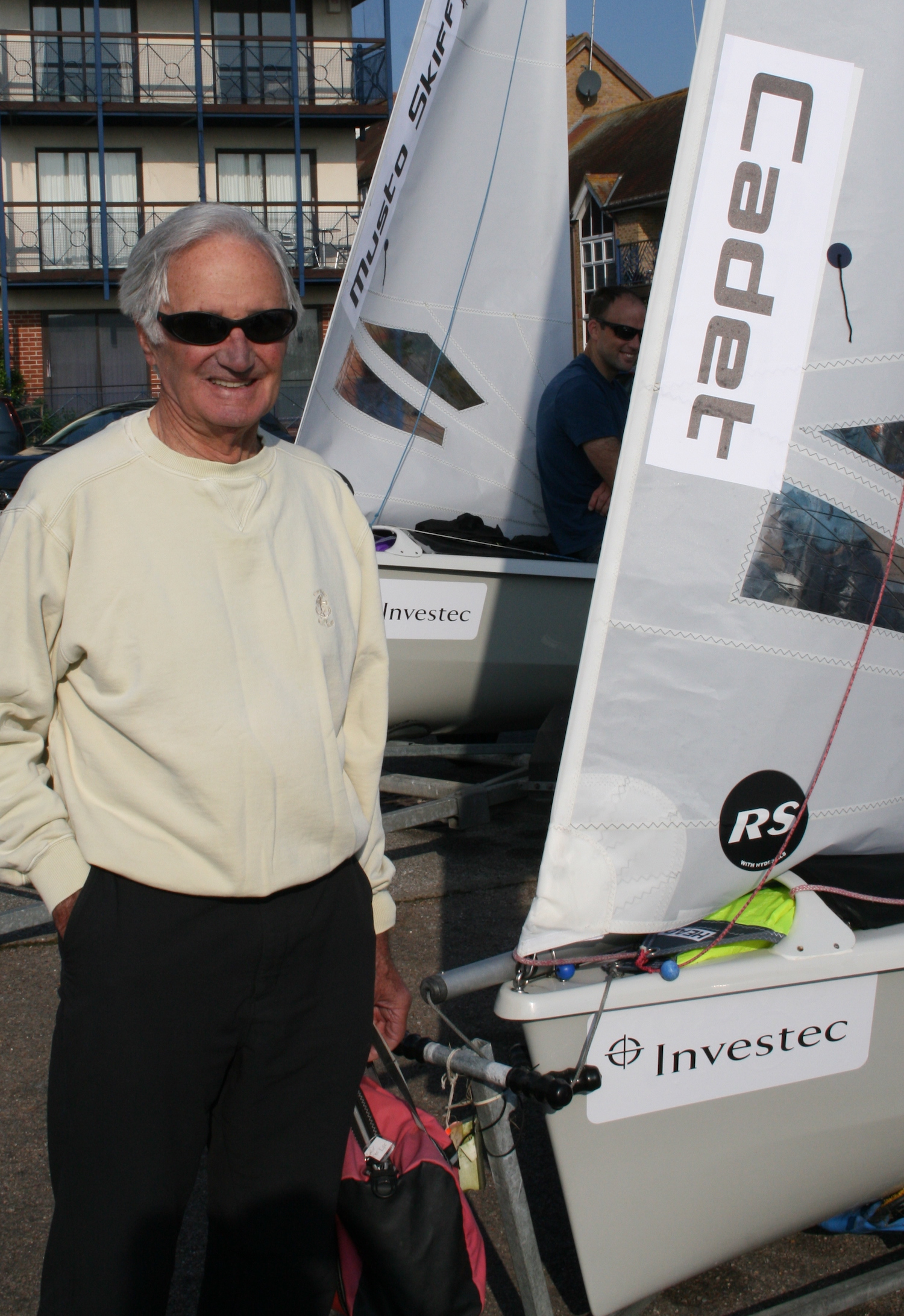 Keith Musto, winner of the first ever Endeavour Trophy representing the Cadet class – photo Sue Pelling