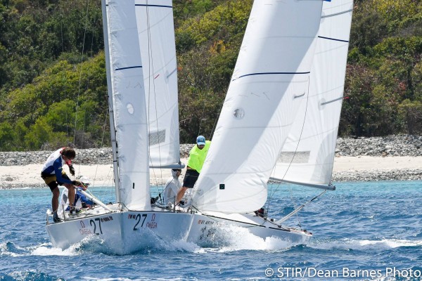 Close racing in the IC24 fleet at St Thomas International Regatta – photo Dean Barnes/STIR