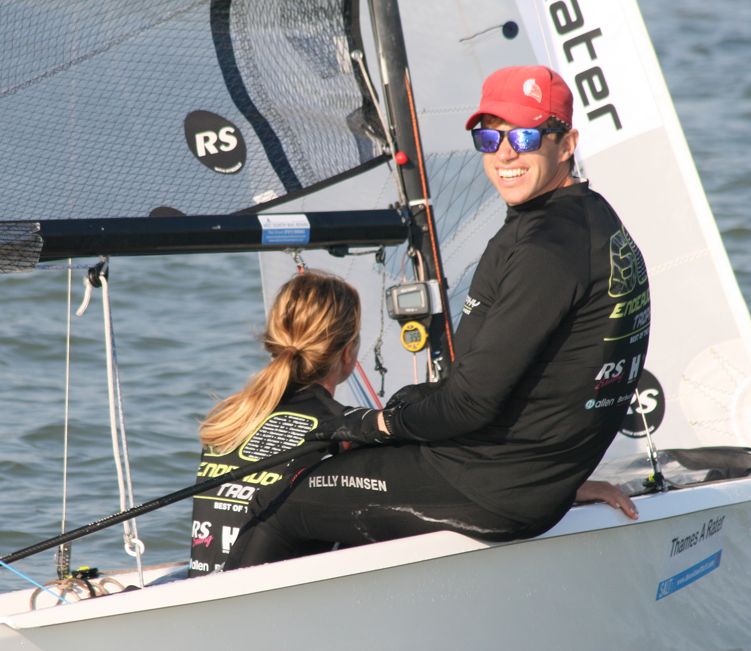 Overnight leaders after four races, Ben Palmer and Amy Seabright – photo Sue Pelling