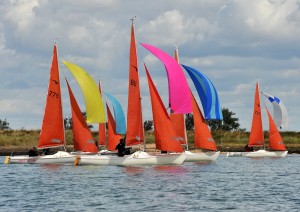 The Squib class always produces exceptionally close racing – photo www.eastcoast.photos