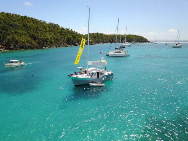 St Thomas offers an abundance of beautiful anchorages for cruising – photo VI Professional charter Association